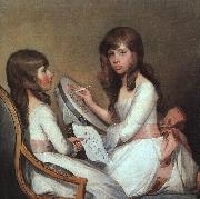 Gilbert Charles Stuart Miss Dick and her cousin Miss Forster oil